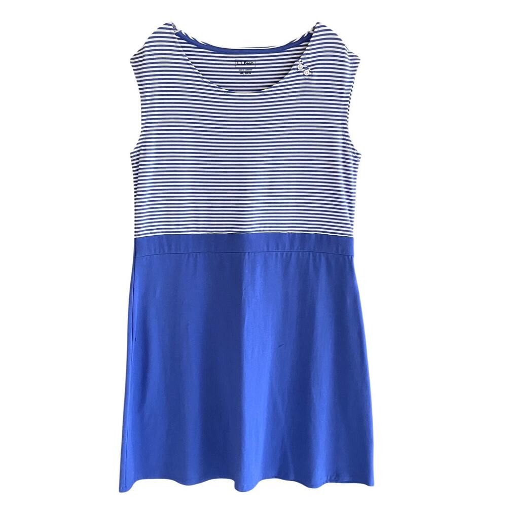 LL Bean Dress Casual Modal Coastal Beachy Striped Preppy 286515 XL Reg Stripes